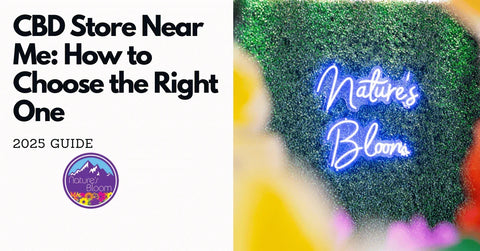 Neon sign glowing inside Nature’s Bloom CBD store in Chandler, Arizona, 2025 Buyer’s Guide