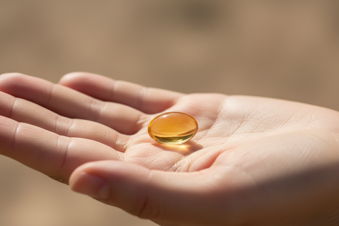 Gel Capsule in someones hand